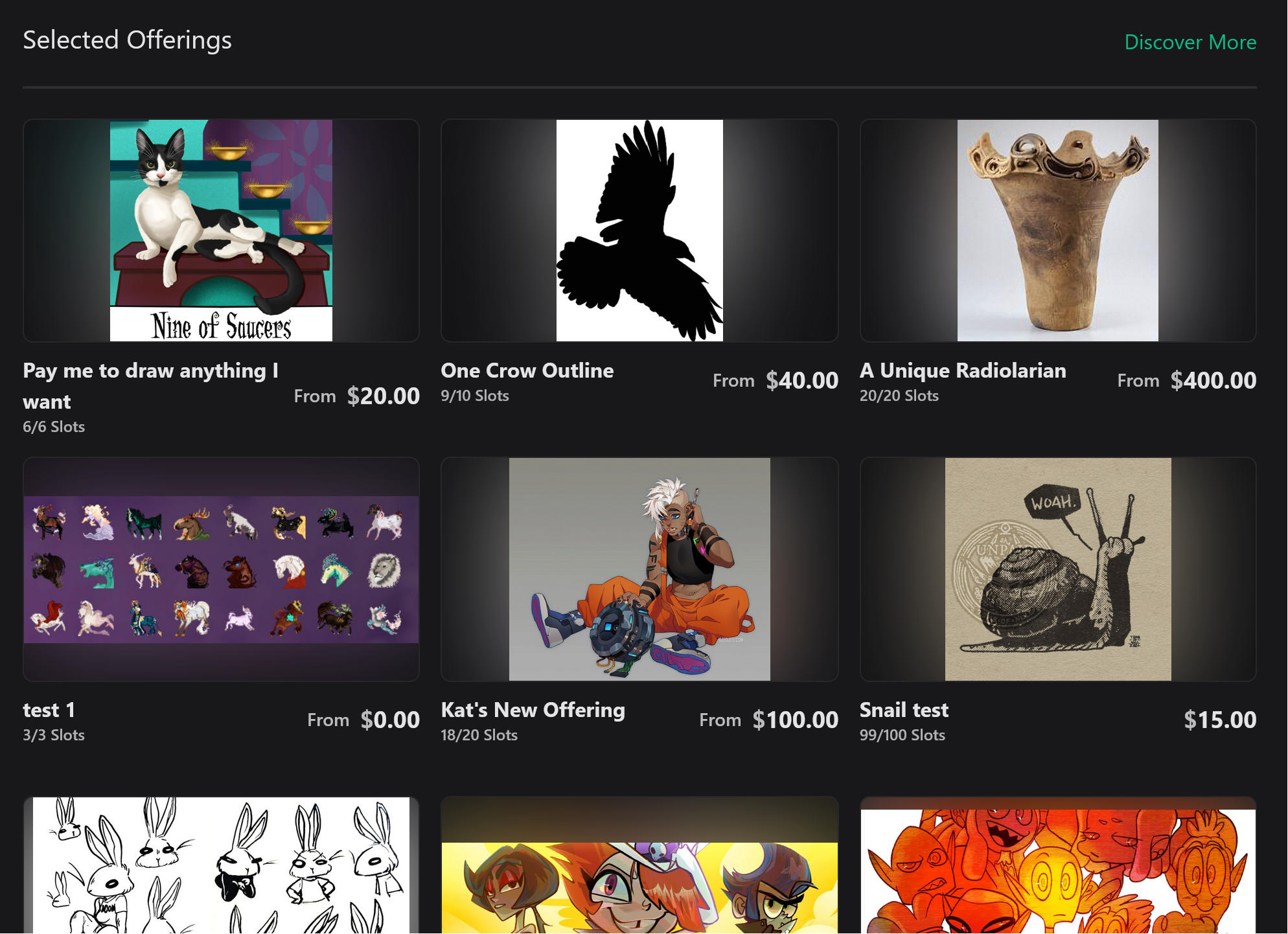 example offerings list